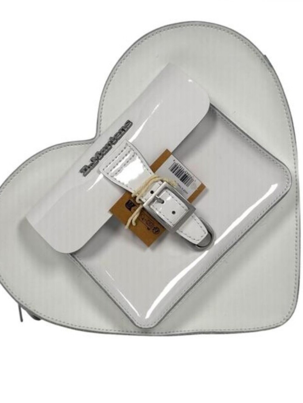 Dr. Martens Unisex White Heart Shaped Backpack